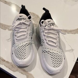 Nike Air Max 270 White Black Athletic Shoes
